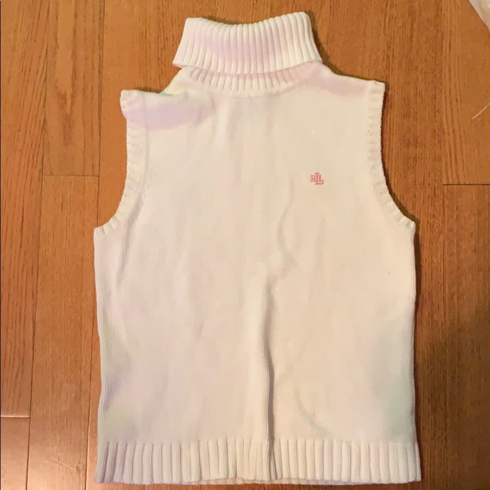 Sleeveless Ralph Lauren white turtleneck